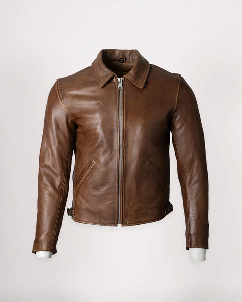 Goldtop 1958 Motorcycle Jacket brown studio image 
