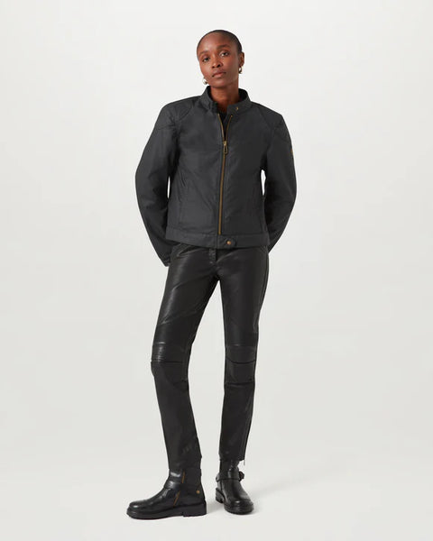 Belstaff Bamburgh Women's Motorcycle Jacket Black worn by model