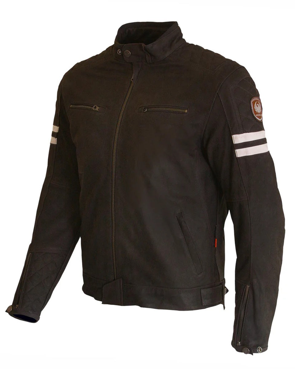 Merlin Hixon II Leather Jacket - Brown studio image