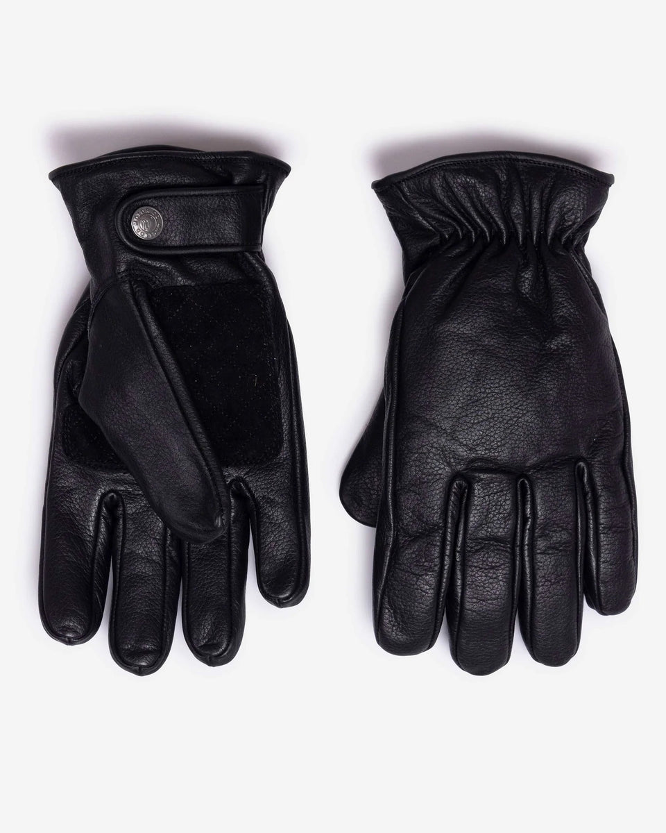 Macleod Classic Leather Gloves - Black studio image