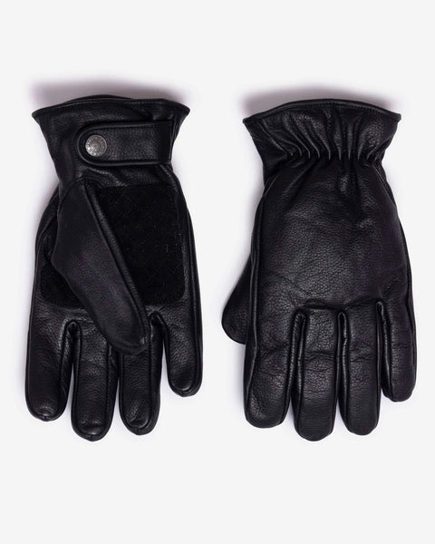 Macleod Classic Leather Gloves - Black studio image