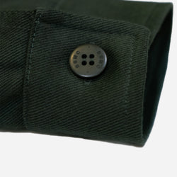 Green motorcycle jacket cuff detail