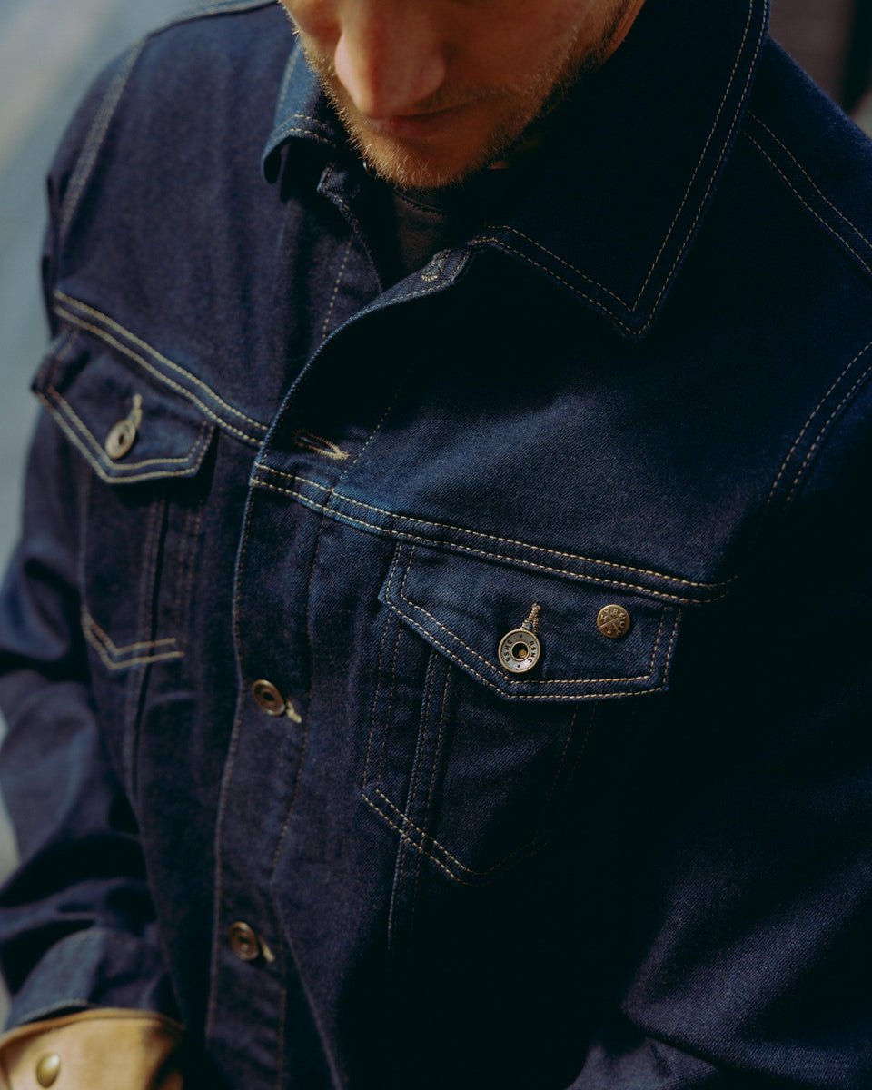 BSMC Motorcycle Denim Jacket - Cordura Indigo- Cordura Indigo - detail