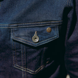 BSMC Motorcycle Denim Jacket - Cordura Indigo - pocket detail