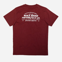 Burgundy Good Times Motorcycle Logo T-Shirt - back