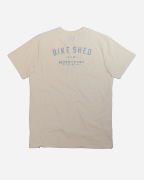 BSMC Guzzi Motorcycle ESTD. T-Shirt - Cream - Cream - back