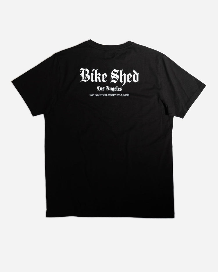 Black LA Motorcycle Rocker T-Shirt - back