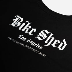 Black LA Motorcycle Rocker T-Shirt - back detail