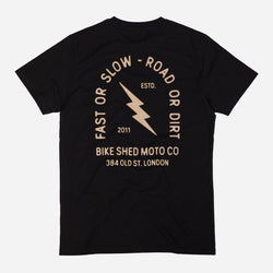 Black Motorcycle London Lightning T-Shirt - back
