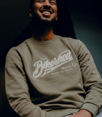 BSMC Moto Co Appliqué Sweatshirt - Khaki