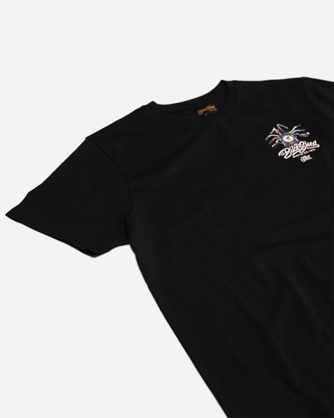 black motorcycle graphic t-shirt - front detail