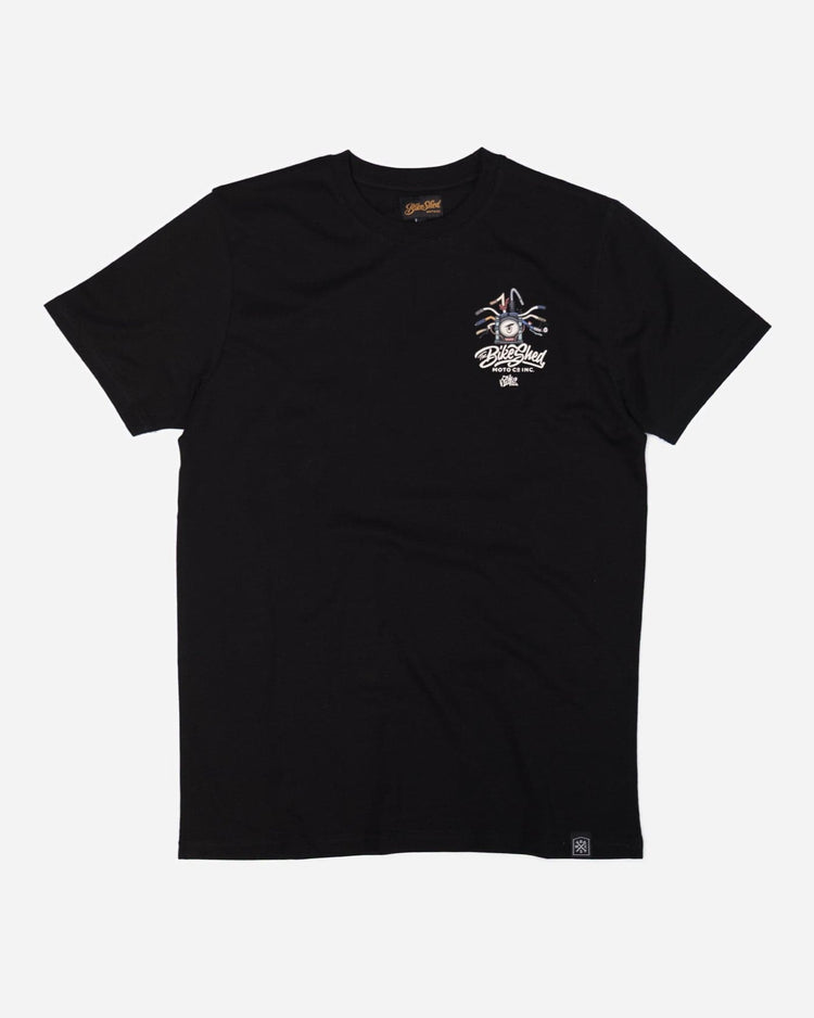 black motorcycle graphic t-shirt - front