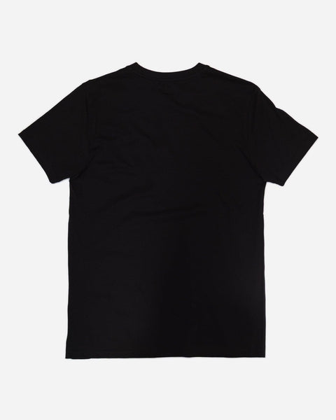 Black pennant chest motorcycle logo T-Shirt - back