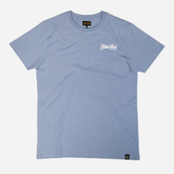  Blue pennant chest logo Motorcycle T-Shirt - front