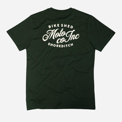 Green BSMC Logo Shoreditch Motorcycle T-Shirt - back