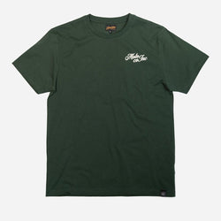 Green BSMC Logo Shoreditch Motorcycle T-Shirt - front detail