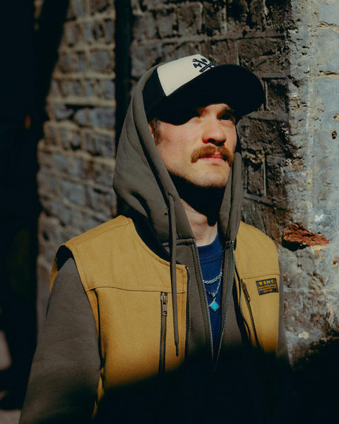 BSMC Spanners Logo Motorcycle Cap - Cream/Black