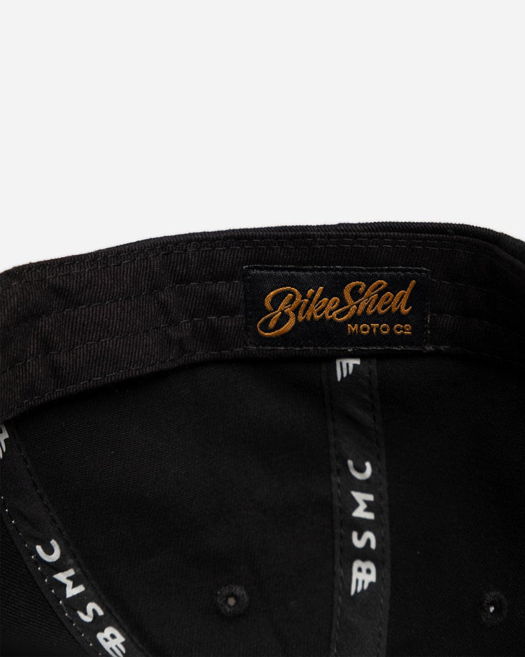 BSMC Spanners Logo Motorcycle Cap - Cream/Black