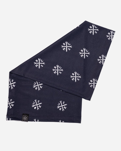 BSMC Spanners Logo Motorcycle Neck Tube - Navy/White