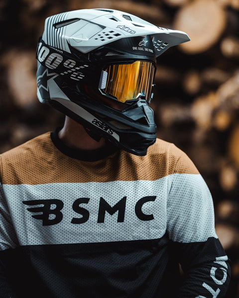 BSMC Wing Race Long Sleeve Motorcycle Jersey - Gold