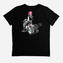 Black Women's FKU 4LL Motorcycle Graphic T-Shirt - back
