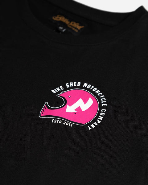 Black Women's FKU 4LL Motorcycle Graphic T-Shirt - front detail