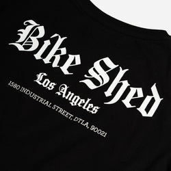 Black Women's LA Motorcycle Rocker T-Shirt - back detail