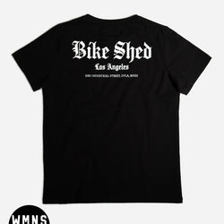 Black Women's LA Motorcycle Rocker T-Shirt - back 