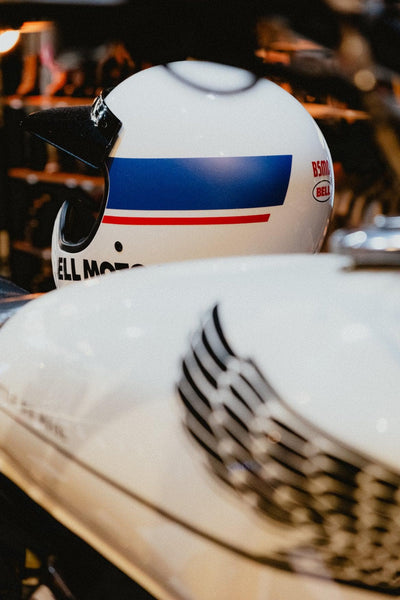 BSMC Retail Helmets BSMC x Bell Moto 3 Motorcycle Helmet White