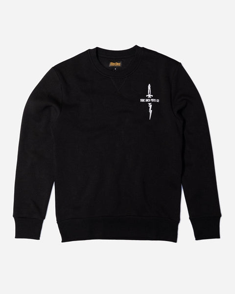 BSMC Zeus Embroidered Motorcycle Sweatshirt - Black