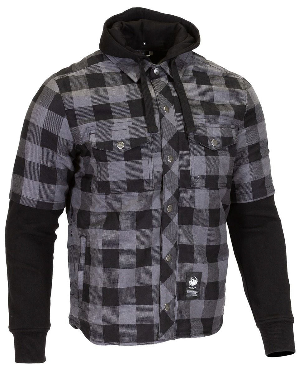 Merlin Deadwood Overshirt Hoodie - Grey/Black