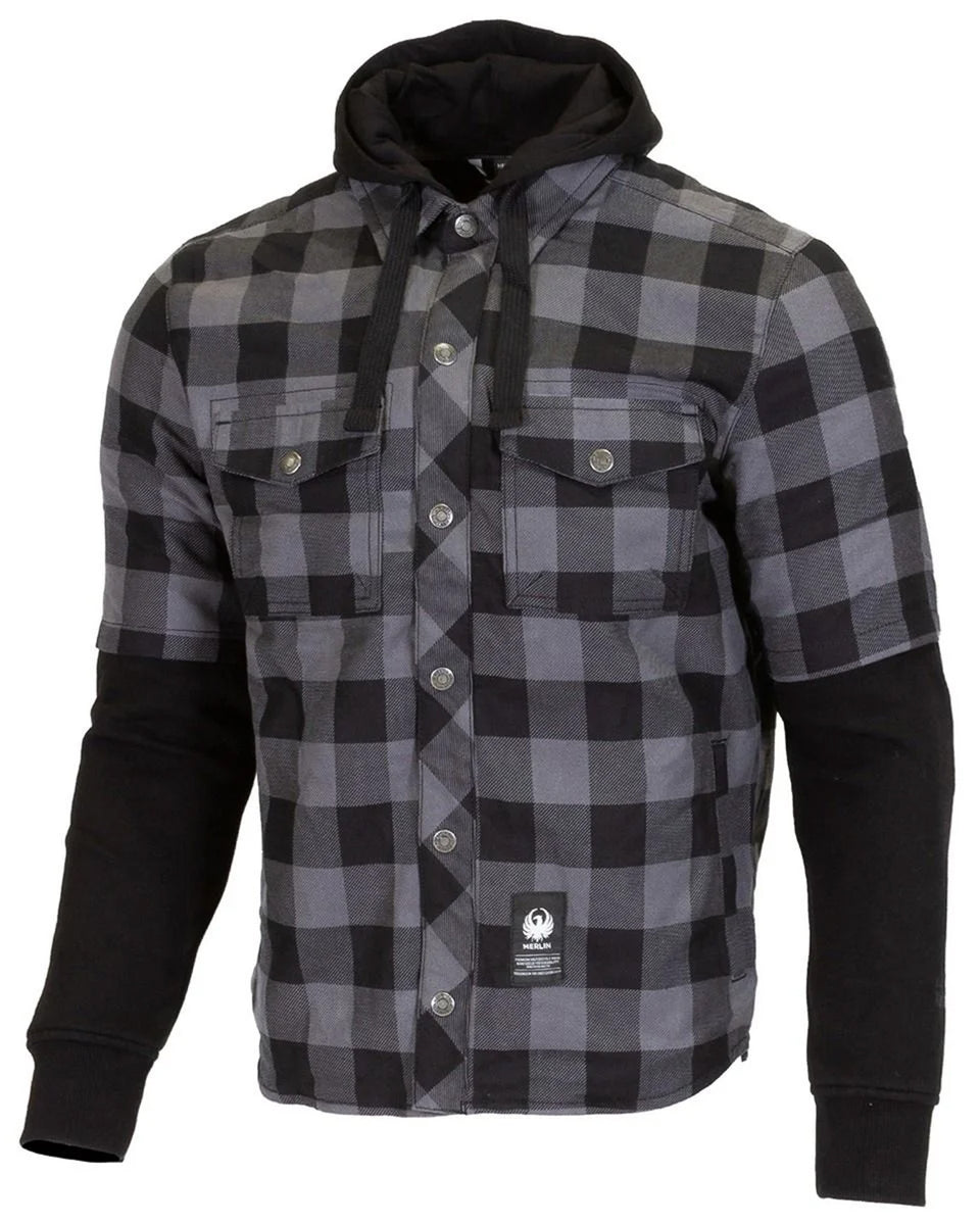 Merlin Deadwood Overshirt Hoodie - Grey/Black