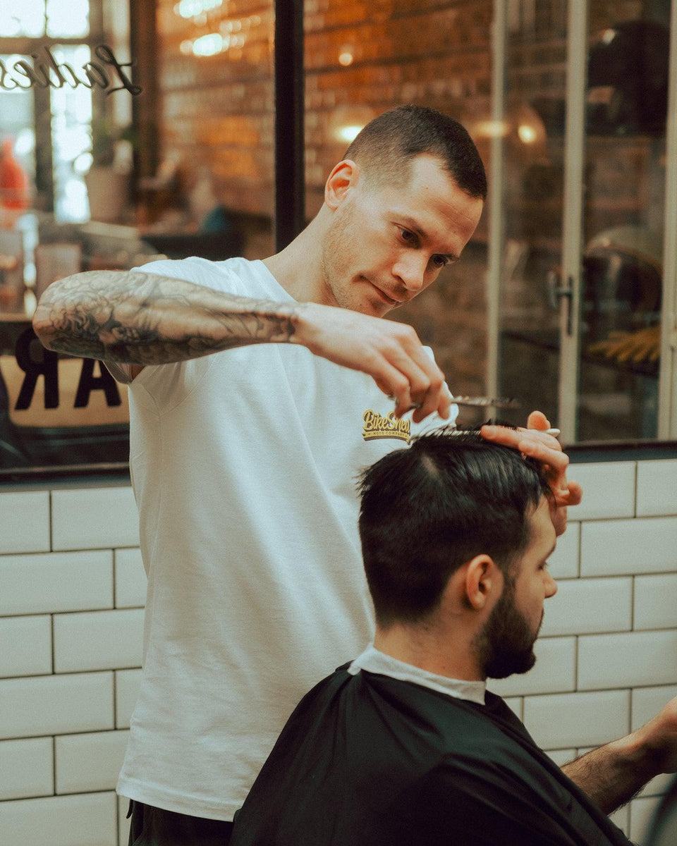 BSMC Motorcycle Mural Graphic T Shirt - White