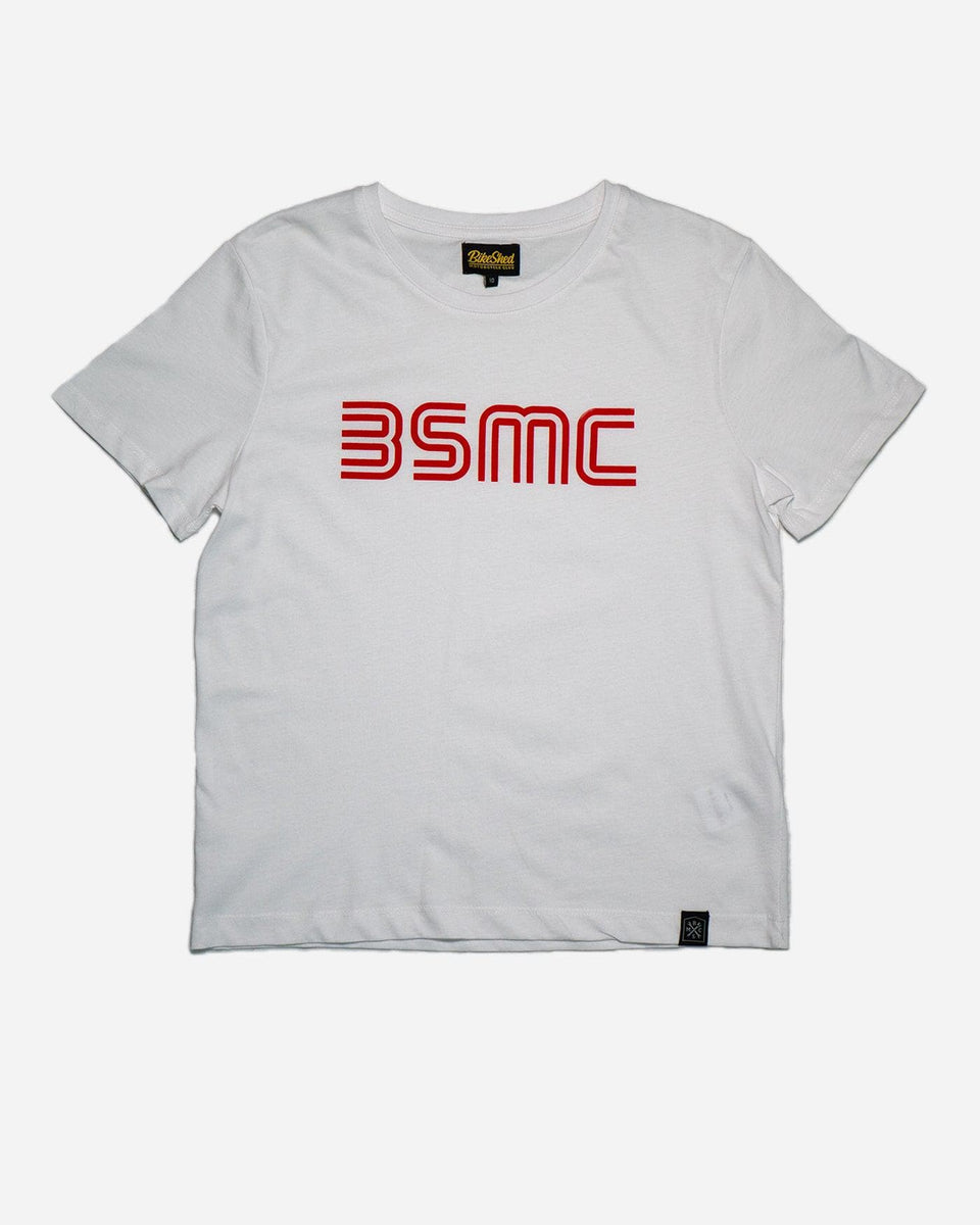 BSMC Women's '77 Motorcycle T Shirt - White/Red